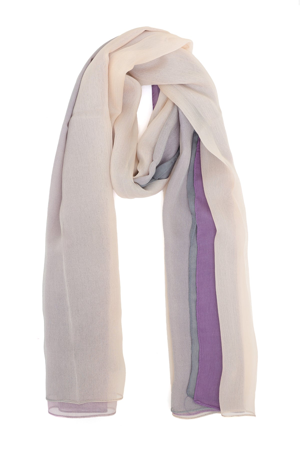 LUMIGRAD SHEER CHIFFON SCARF-PURPLE