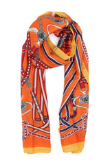 CAVALIÉRE ROYAL HARNESS SCARF-ORANGE