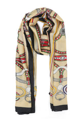 CAVALIÉRE ROYAL HARNESS SCARF-BEIGE