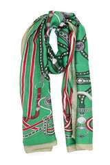 CAVALIERE ROYAL HARNESS SCARF-GREEN