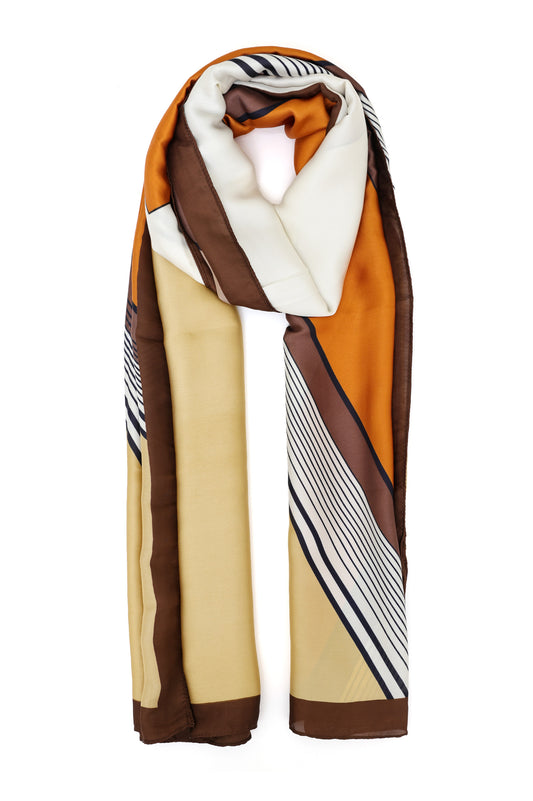 PLANOLINE MODAL SCARF-BROWN
