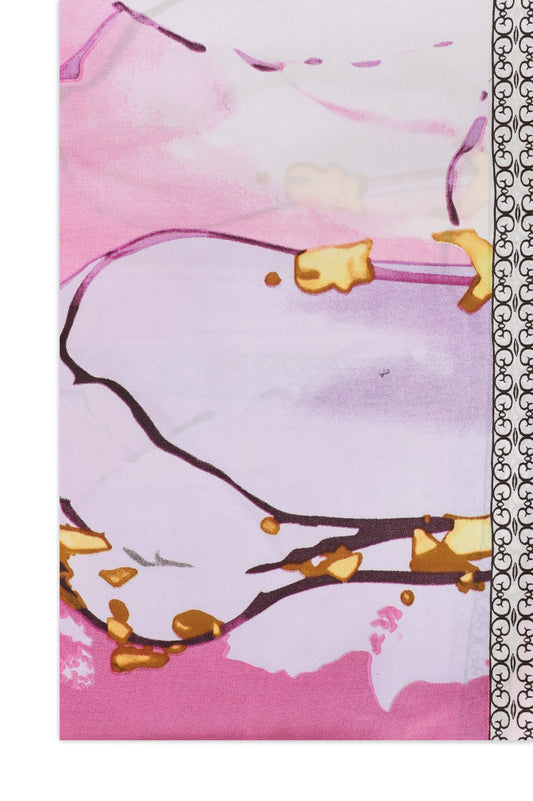 FIRELEAF FLORAL SCARF-PINK