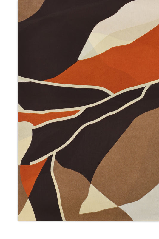 SANDSTONE OVERLAY SCARF-BROWN