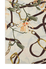 ECHOFORM LINE SCARF-BEIGE-BLUE