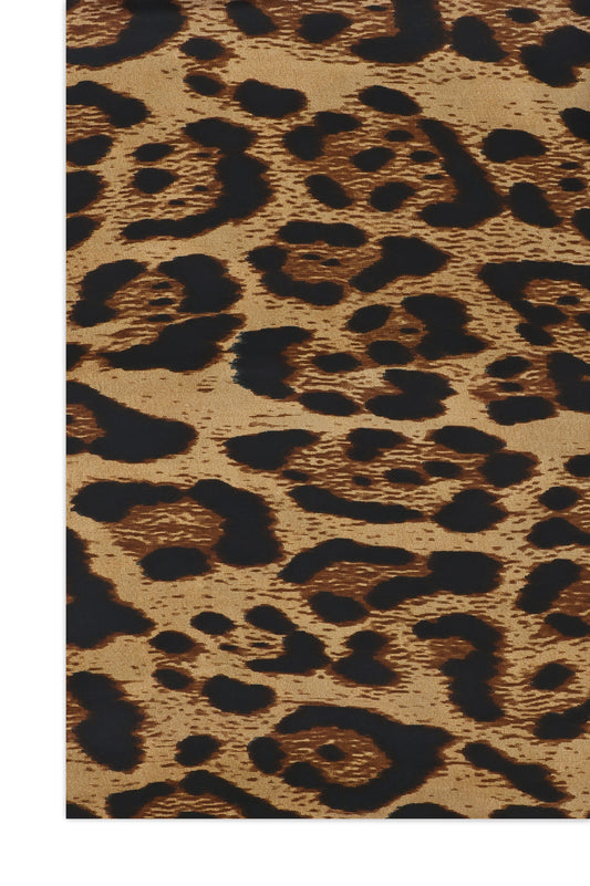 COUTURE HUNT LEOPARD SCARF-BROWN