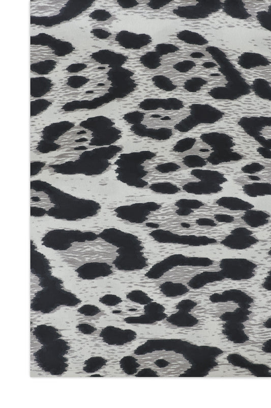 COUTURE HUNT LEOPARD SCARF-WHITE