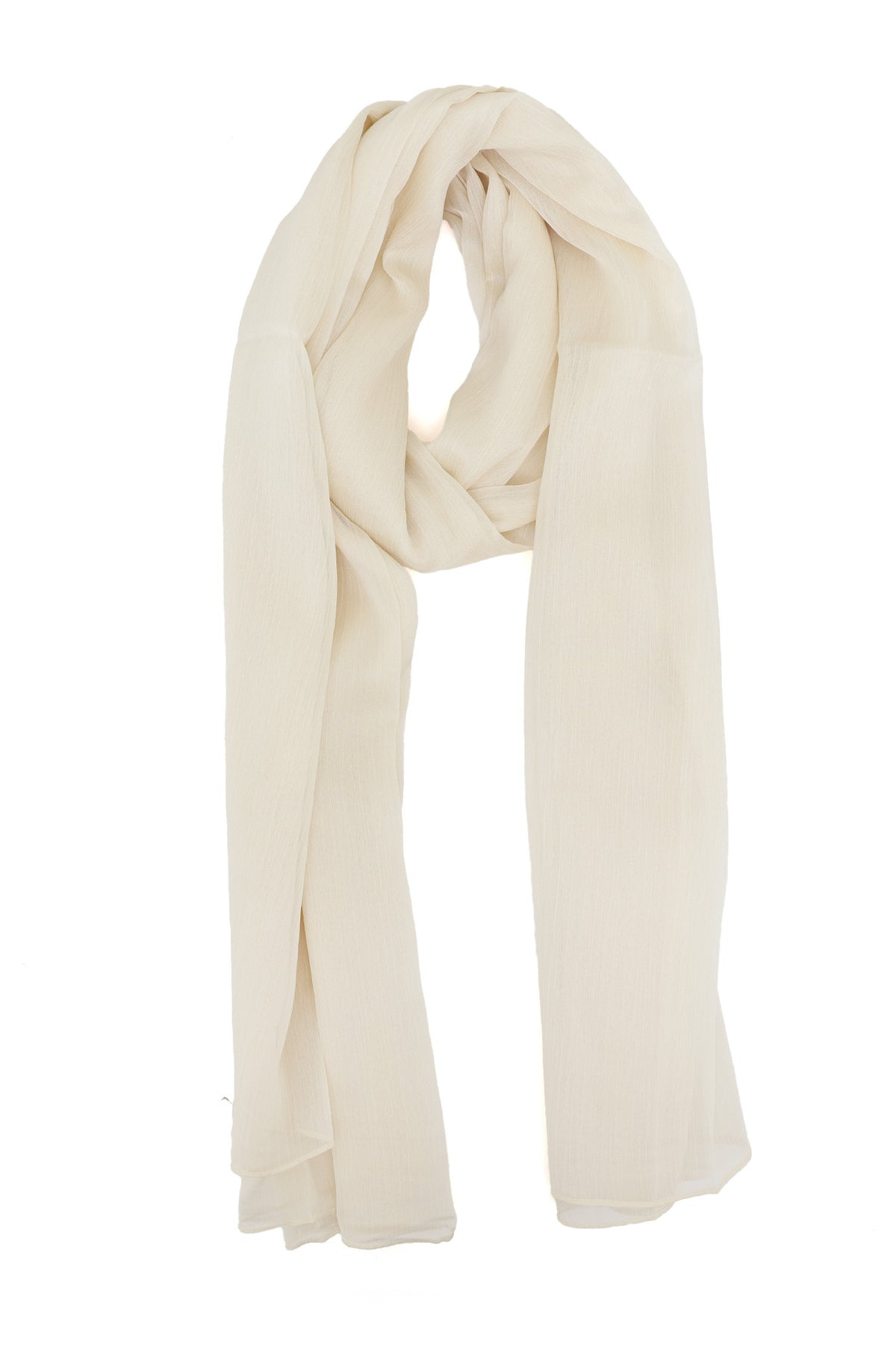 CLOUD-LUX STRIATED SCARF-BEIGE