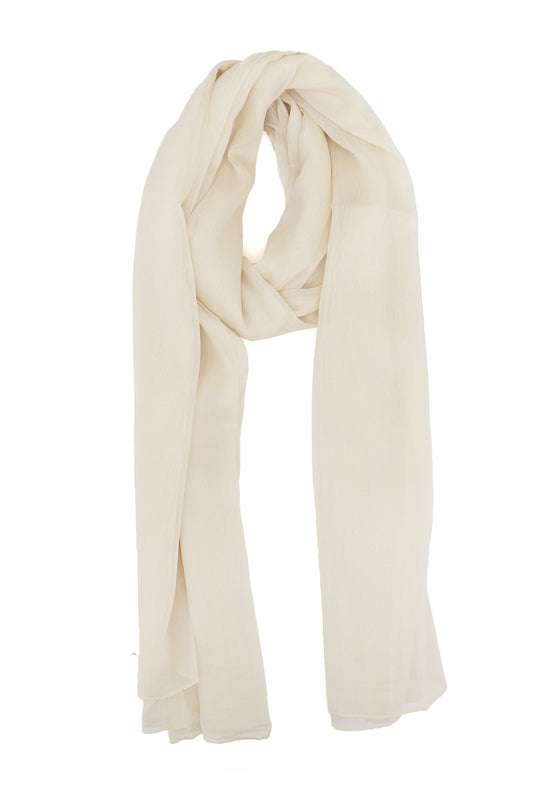 CLOUD-LUX STRIATED SCARF-BEIGE