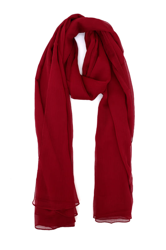 CLOUD-LUX STRIATED SCARF-MAROON