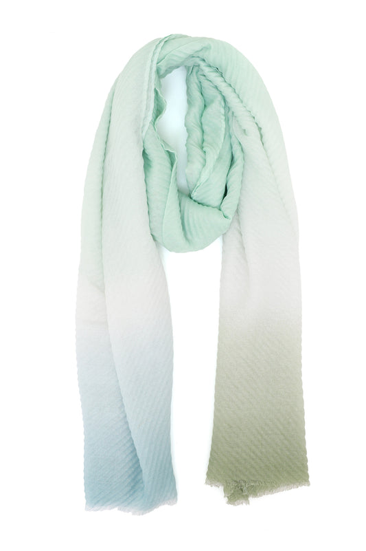 DREAMTEXTURE OMBRE SCARF-LT-GRN