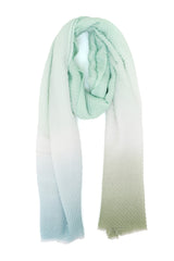DREAMTEXTURE OMBRE SCARF-LT-GRN