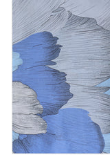 ARTBLOOM PRINTED SCARF-BLUE