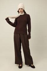 COZY KNIT HAT AND SCARF SET-BEIGE