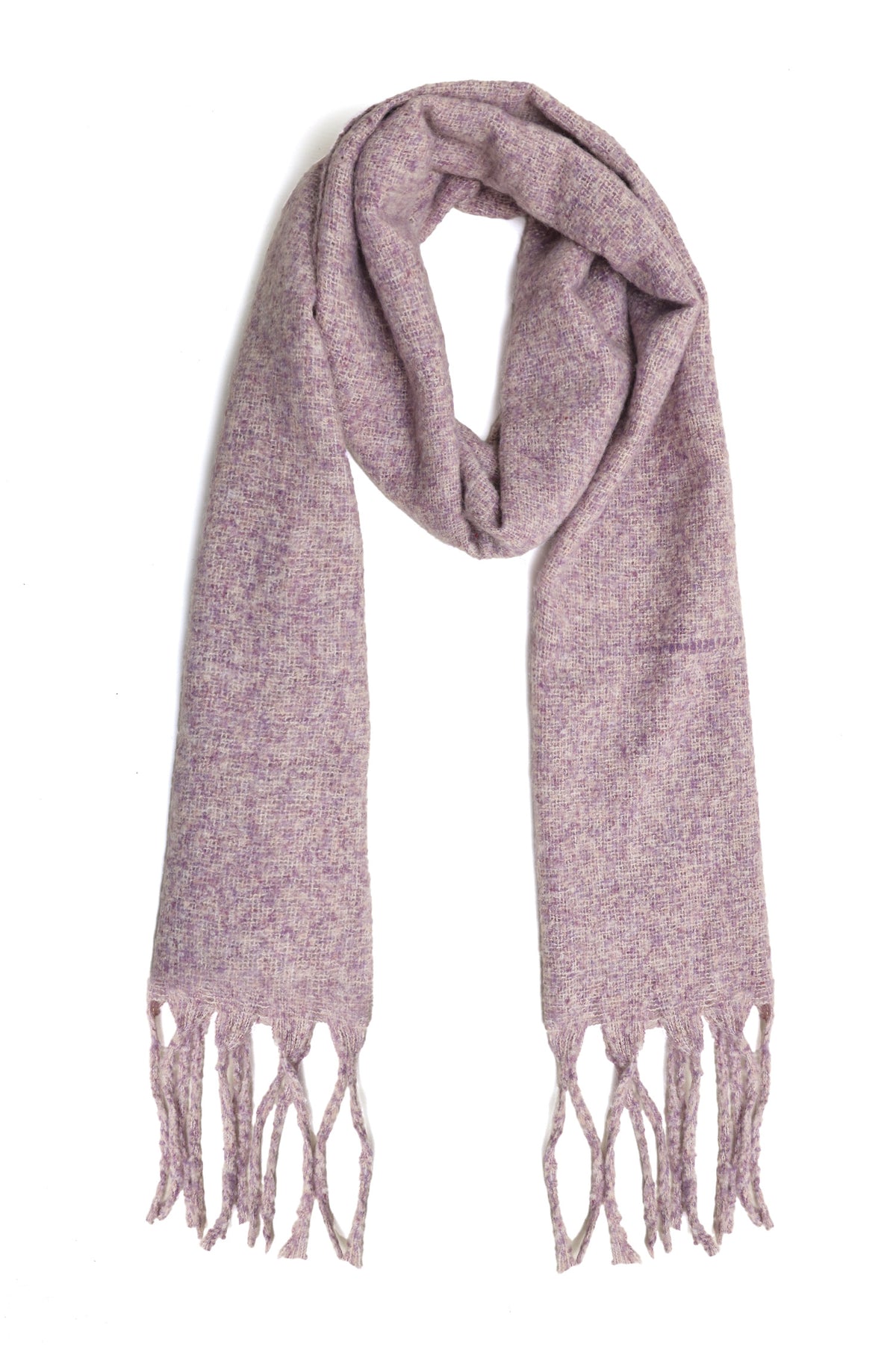 SHADOW WOOLEN SCARF-DUST/PINK