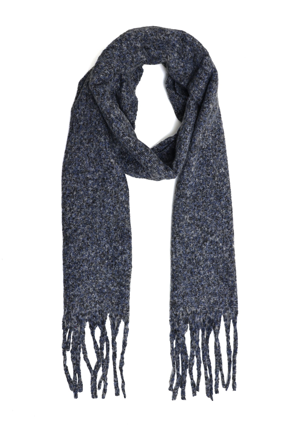 SHADOW WOOLEN SCARF-NAVY