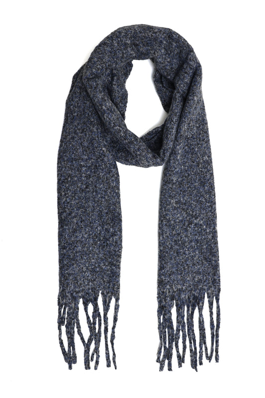 SHADOW WOOLEN SCARF-NAVY