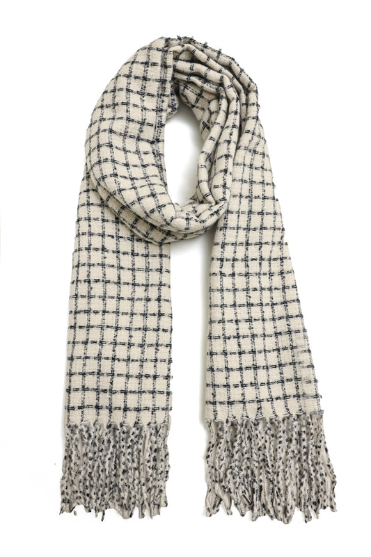 SQUAREWEAVE CLASSIC SCARF-LT/GREY
