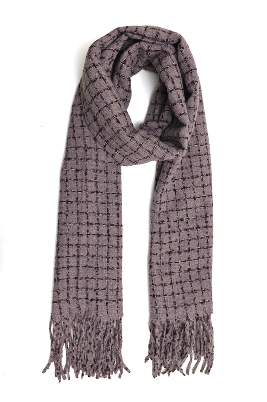 SQUAREWEAVE CLASSIC SCARF-DUST/PINK