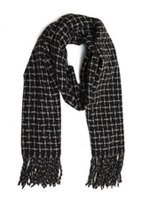 SQUAREWEAVE CLASSIC SCARF-BLACK