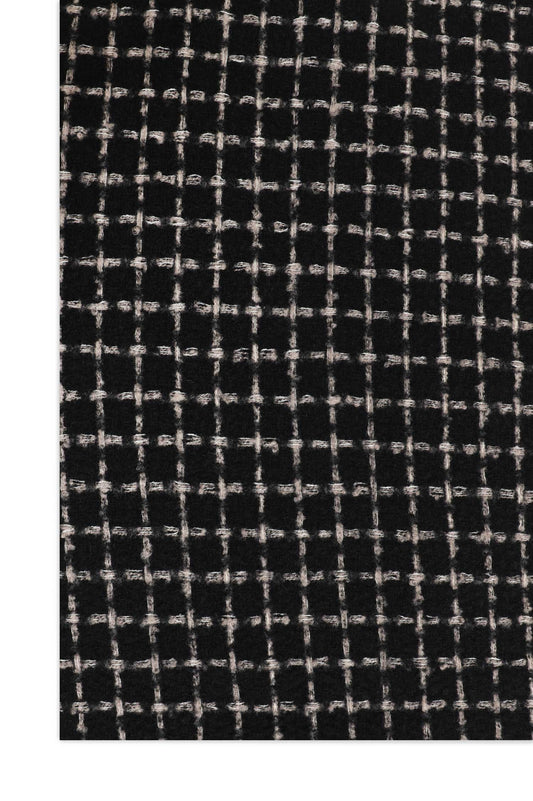 SQUAREWEAVE CLASSIC SCARF-BLACK