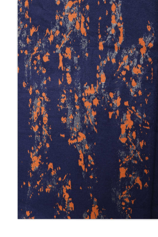 ABSTRACT ESSENTIAL SCARF-NAVY
