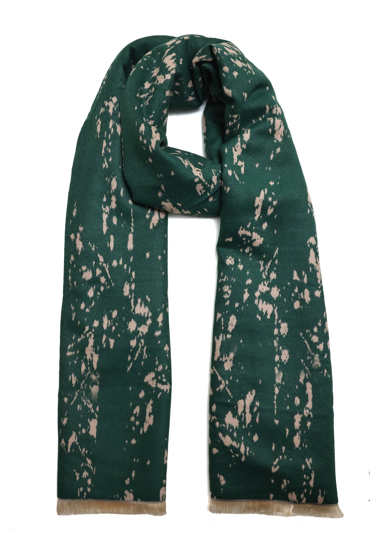 ABSTRACT ESSENTIAL SCARF-GREEN