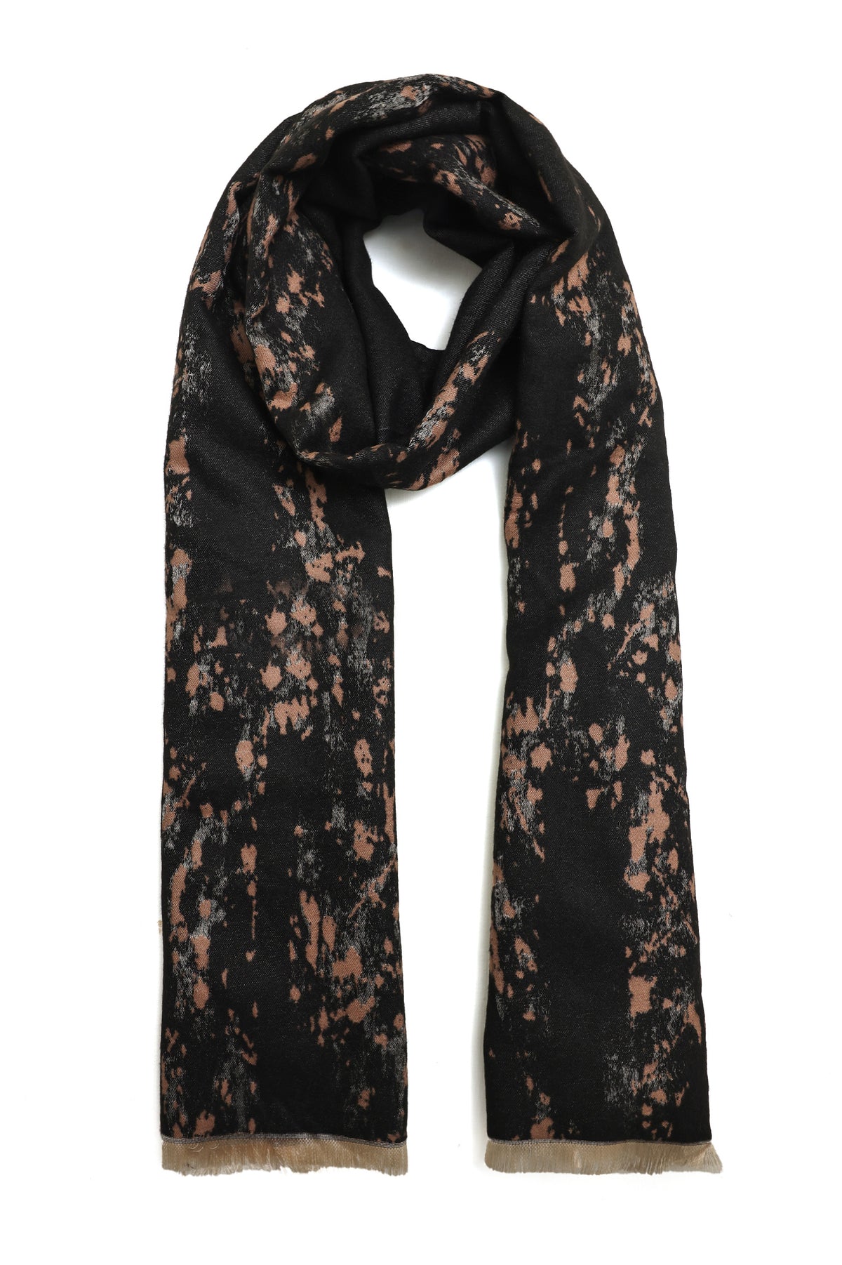 ABSTRACT ESSENTIAL SCARF-BLACK