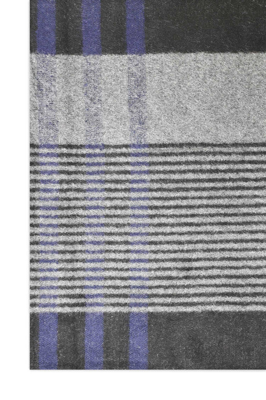 CLASSIC CHECK TARTAN SCARF-GREY/BLUE