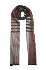 CLASSIC CHECK TARTAN SCARF-GREY/BROWN