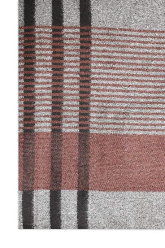 CLASSIC CHECK TARTAN SCARF-GREY/BROWN