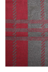 CROSSHATCH SHADE SCARF-GREY/RED