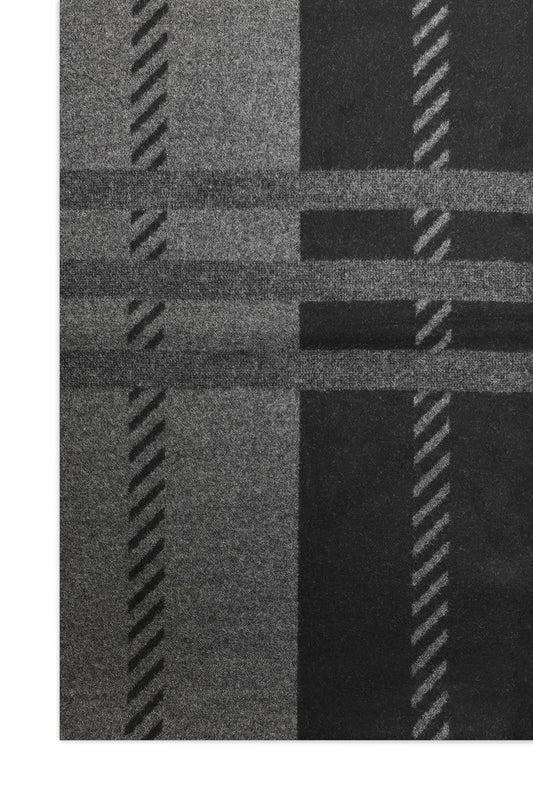 CROSSHATCH SHADE SCARF-DK/GREY