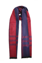 CROSSHATCH SHADE SCARF-RED/BLUE
