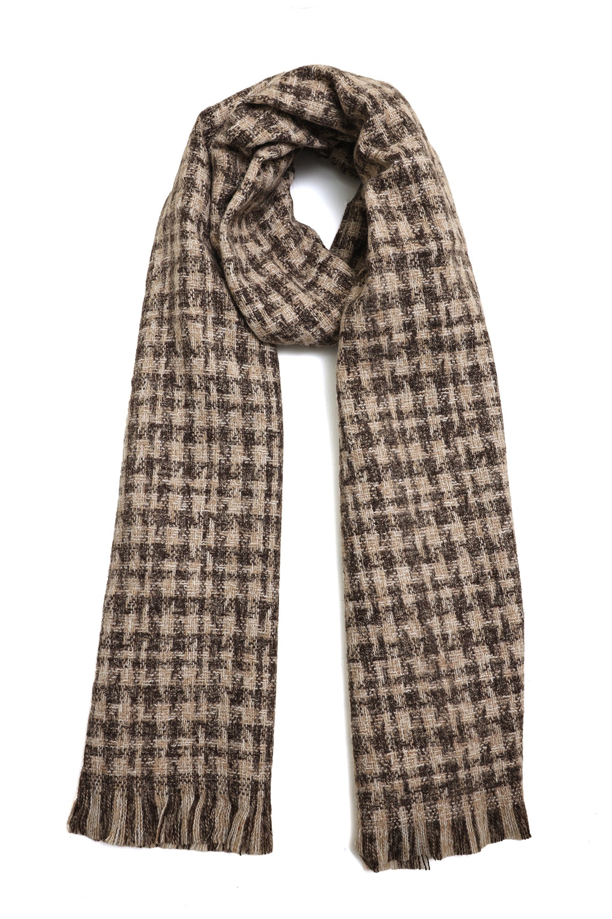 MESH ARCHIVE SCARF-BROWN