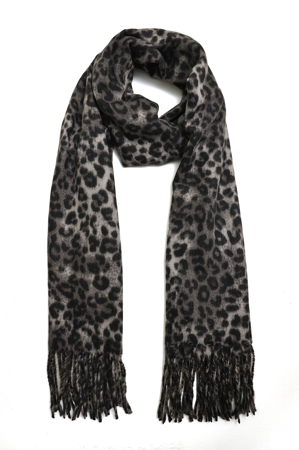 WILD GAZE SCARF-LEOPARD/BLACK