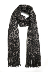 WILD GAZE SCARF-LEOPARD/BLACK
