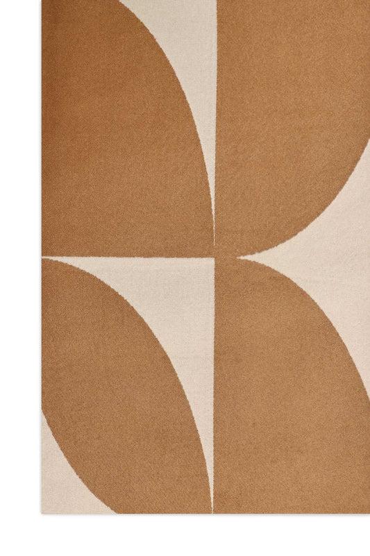 ARC WEAVE SCARF-BEIGE