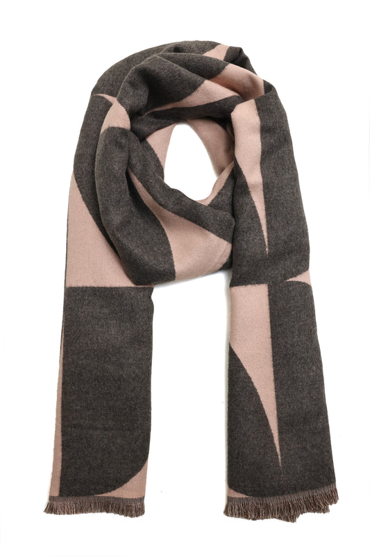 ARC WEAVE SCARF-GREY