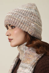 COZY KNIT HAT AND SCARF SET-MULTI