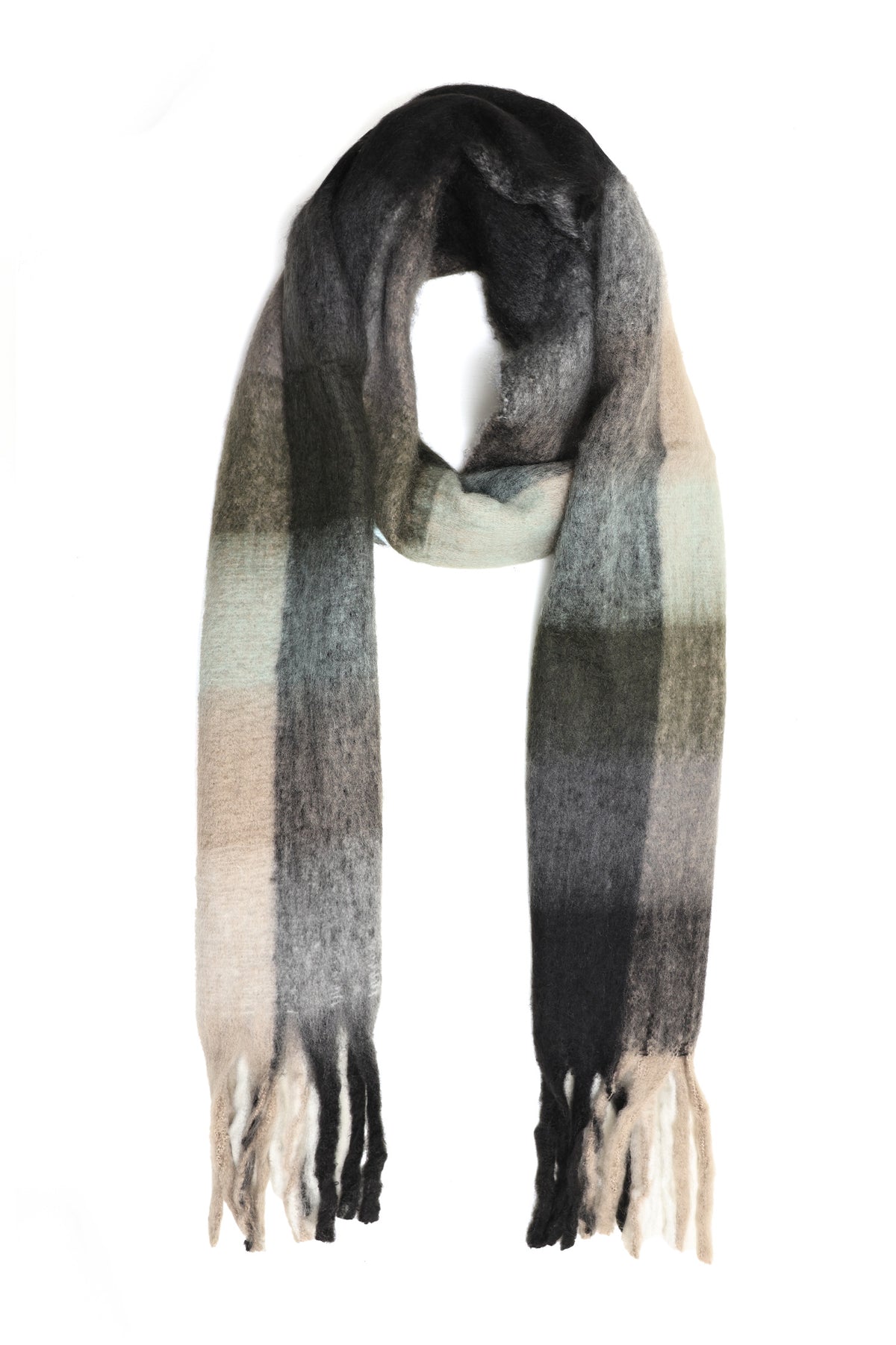 ARCTIC BLOCK SCARF-GREY