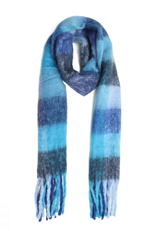 ARCTIC BLOCK SCARF-BLUE