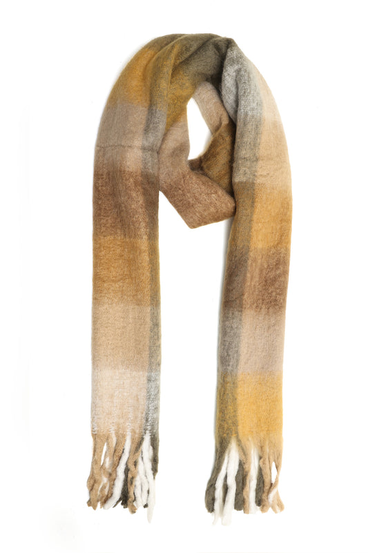ARCTIC BLOCK SCARF-YELLOW