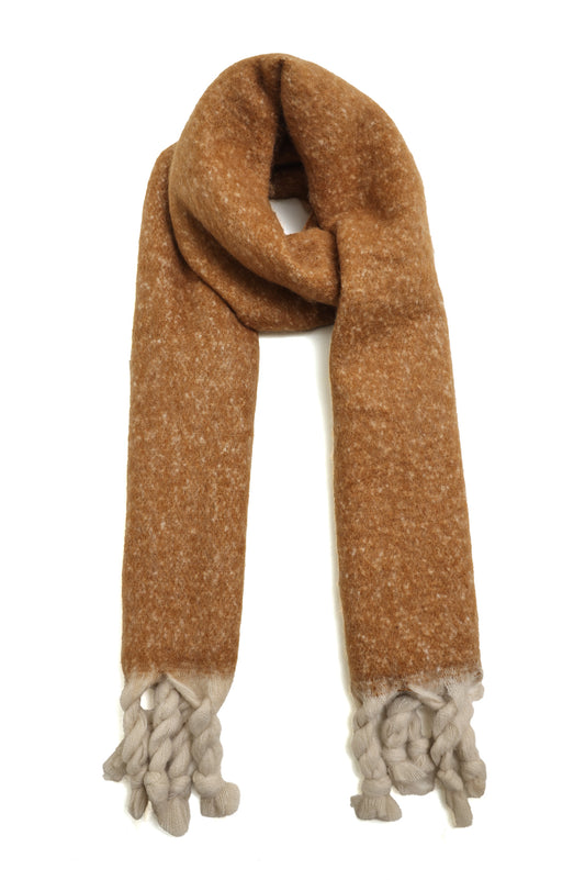 WEEKEND WARM SCARF-BROWN