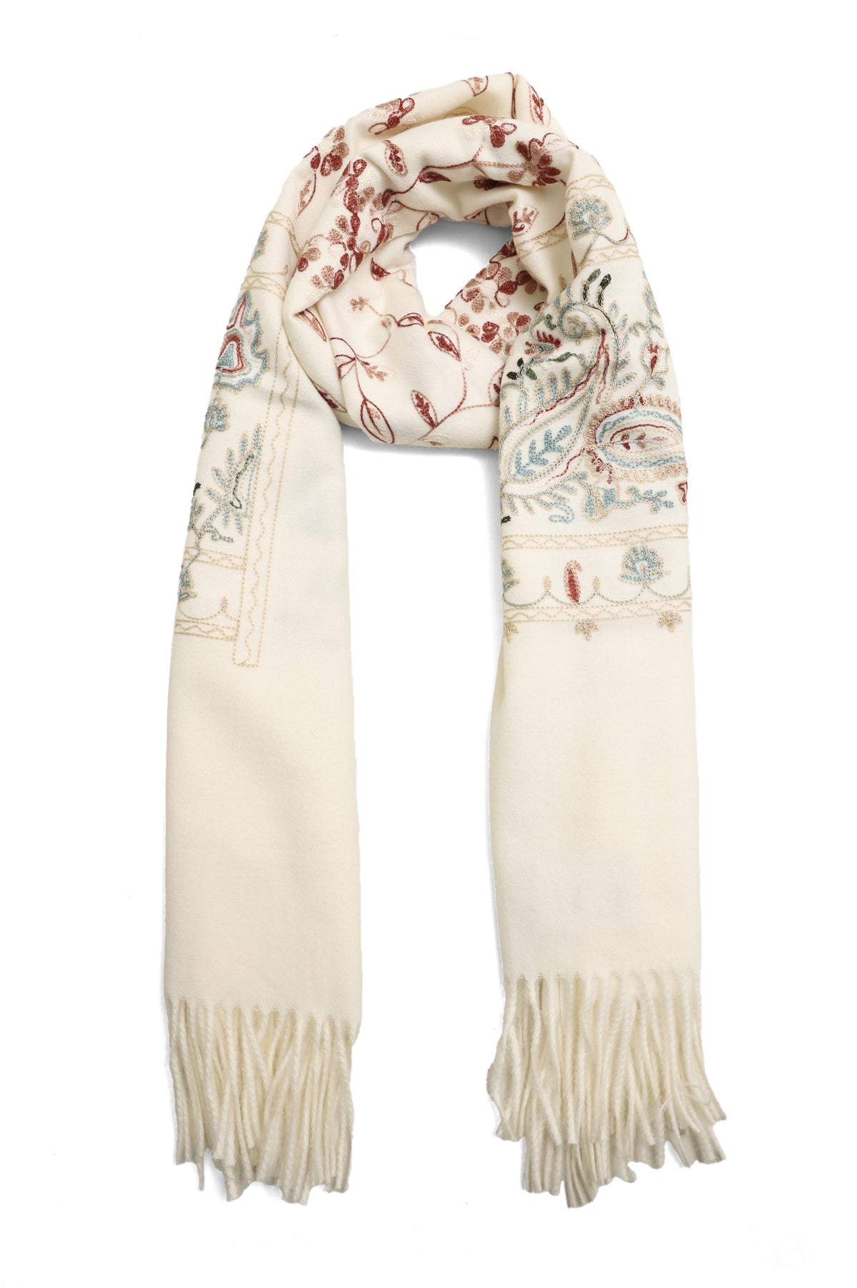 ARTISAN ROSE SCARF-BEIGE
