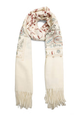 ARTISAN ROSE SCARF-BEIGE