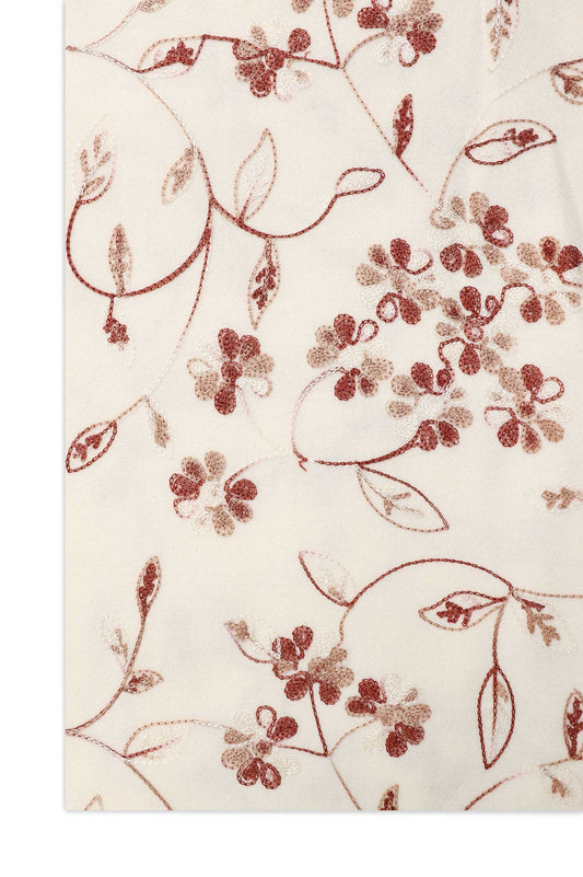 ARTISAN ROSE SCARF-BEIGE