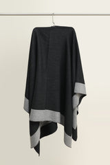 WOMEN CASUAL ASYMMETRICALCAPE-DK/GREY