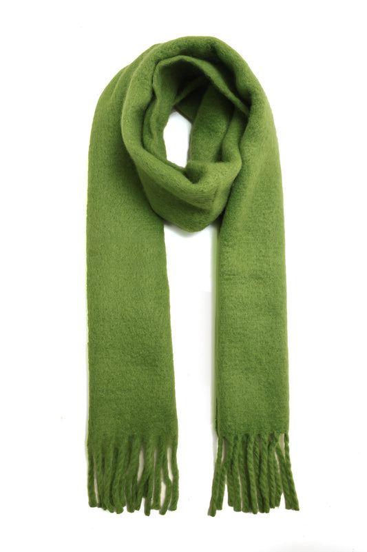COTTAGE FIBER LONG SCARF-GREEN
