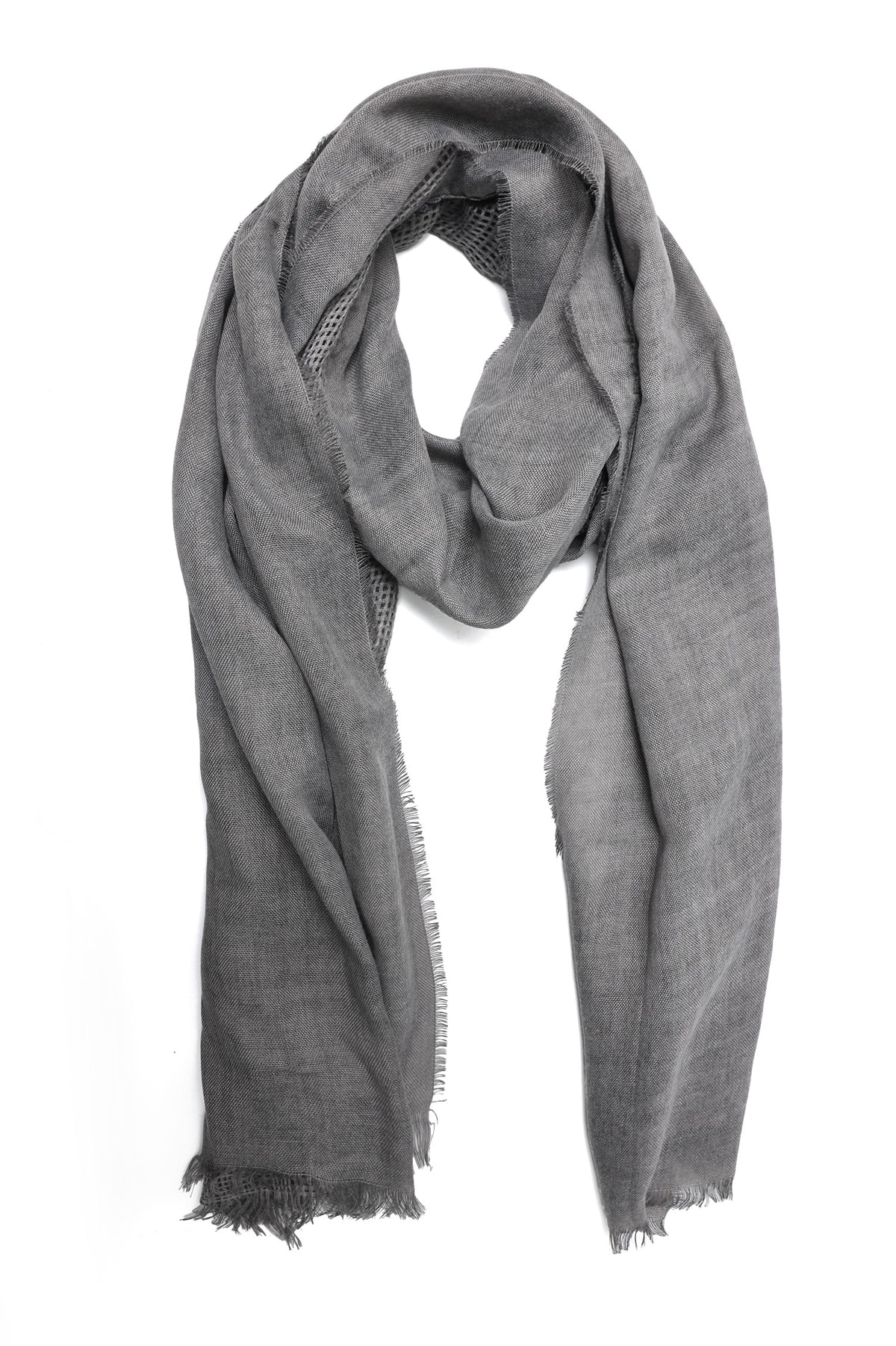 GENTLE FABRIC SCARF-GREY