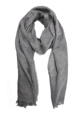 GENTLE FABRIC SCARF-GREY